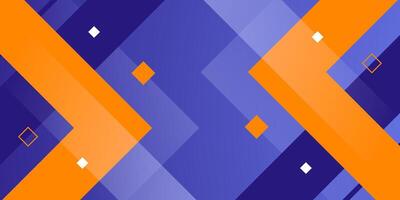 Abstract purple and orange triangle arrow concept 3D background. Overlap shapes geometric pattern. vector