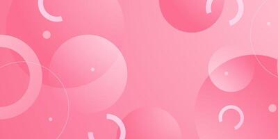 Abstract colorful pink gradient 3D background. Overlap circle shapes pattern design. vector