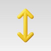 3d Realistic Exchange Up Down icon vector