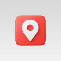 3d Realistic Location map vector