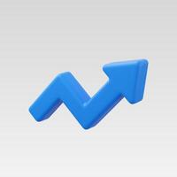 3d Realistic Arrow growth graph vector