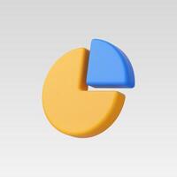 3d Realistic Circle diagram, Pie chart vector