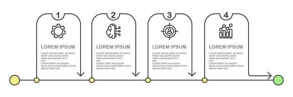 Values and Targets Infographic Design Template with Icons and Steps for Process diagram, Presentations, Workflow Layout, Banner, Flowchart, Infographic. vector