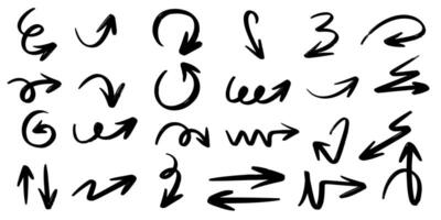Various of simple lines arrows collection vector