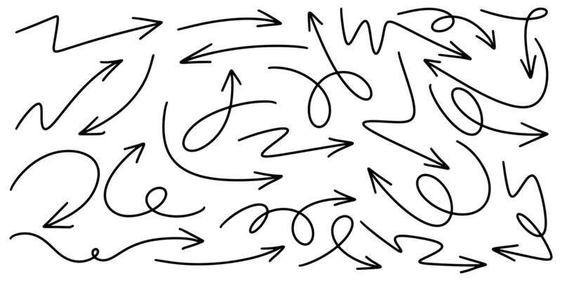 Black arrows icon set. Curved arrows. Arrow sign. Flat style icons.