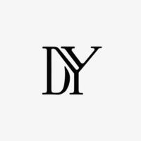 Modern and sophisticated logo design with sleek, minimalist lines for the brand dy. Ideal for business cards, website, or branding materials. vector