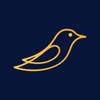 Sleek and Soaring Luxurious Bird Logo Concept. gradient bird icon vector