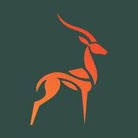gradient deer logo template design. minimal deer. vector