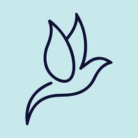Minimalist Bird Branding Icon, Flying Bird Logo Abstract Design vector