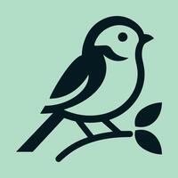 black bird, minimal bird, little bird vector