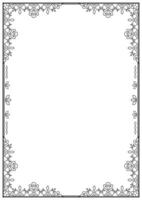 Royal Vintage Filigree Frame with Artistic Ornamental Abstract Element. vector
