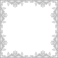 Retro Inspired Ornamental Frame with Vintage Abstract Filigree Element. vector