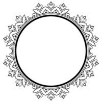 Retro Style Vintage Calligraphic Frame with Abstract Element and Drawn Texture. vector