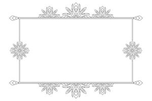 Elegant Vintage Frame with Classic Calligraphy and Design Element. vector