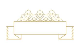 Luxury Calligraphic Frame Decoration in an Ornate Abstract Style. vector