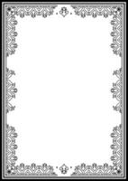 Classic Calligraphy Design in a Vintage Frame with Element of Floral Style. vector