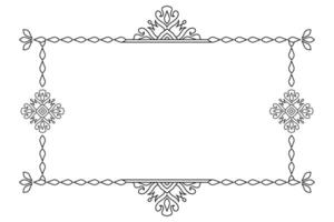 Elegant Vintage Frame with Flourish Design Element and Classic Ornament. vector