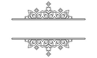Flourish Design Element in a Vintage Frame with Ornamental Ornament. vector