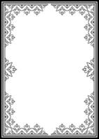 Vintage Frame with Flourish Design and Ornament Element of Elegance. vector