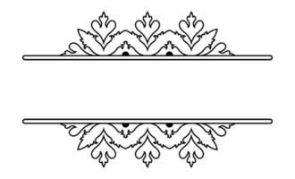 Vintage Retro Frame with Artistic Design and Decorative Ornament. vector