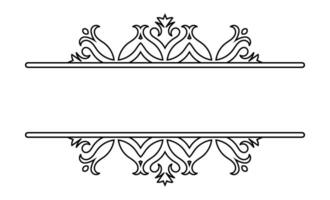 Retro Frame Art and Design with Ornamental Decoration for Elegance. vector