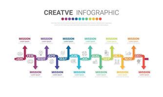 Infographics element design for month vector