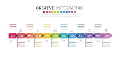 Infographics element design for year timeline. vector