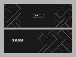 Flat abstract business horizontal banners background design vector