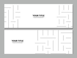 Business geometric pattern horizontal banners background design vector