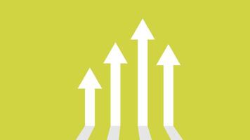 Flat arrow direction background business growth concept design vector