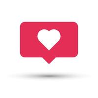 Like button social media notification flat icon like vector