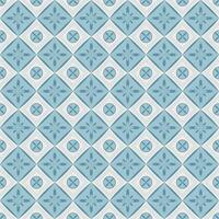 Seamless pattern with geometric diamond shapes and flowers. Can be used to fabric design, wallpaper, decorative paper, web design, etc. Swatches of seamless patterns included in the file. vector