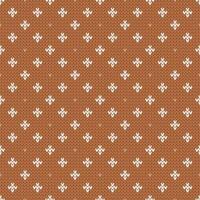 Winter knitted seamless pattern with dots. Norwegian style sweater. Wool texture. Traditional holiday background in brown colors vector