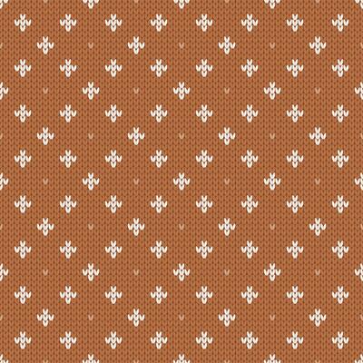 Winter knitted seamless pattern with dots. Norwegian style sweater. Wool texture. Traditional holiday background in brown colors