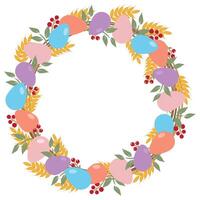 Easter wreath on a white background vector