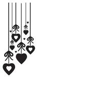 Garland of a set of hearts for Valentine's Day vector