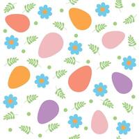 Seamless Easter pattern on a white background vector