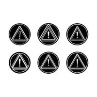 warning sign icon for safety, caution, and alert designs in various digital formats vector
