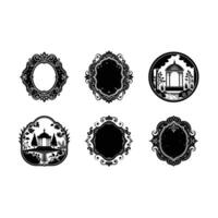 Whimsical Vintage Frame Graphic Design - Elegant and Unique Decorative Elements vector