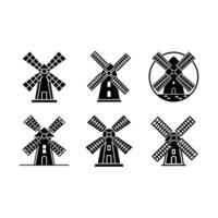 A design of a windmill icon perfect for eco-friendly and renewable energy projects. vector