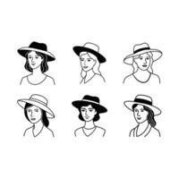 A Woman Wearing a Hat - Premium Graphic Design vector