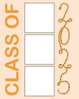 Class of 2025 photo frame vector