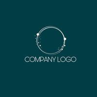 Elegant Circle with dots company symbol vector