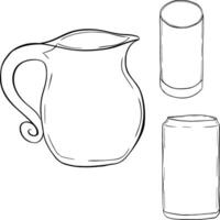 glasses graphic line ink set, isolated on transparent background vector