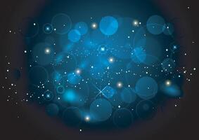 Bokeh Blue Light Effect blur Glow Background vector