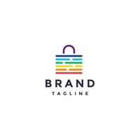Simple Colorful Padlock Stripes Logo Design. Simple Security Lock Lines Logo Design. vector