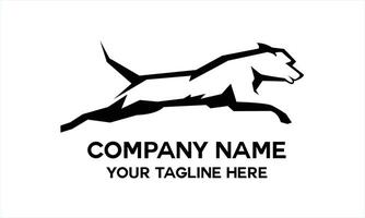 outline of running dog vector