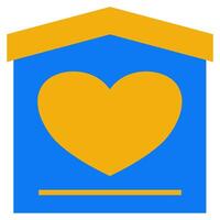 House Icon with Heart Symbol solid icon vector