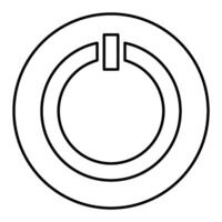 Power button Outline icon vector