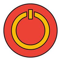 Power button Filled outline icon vector